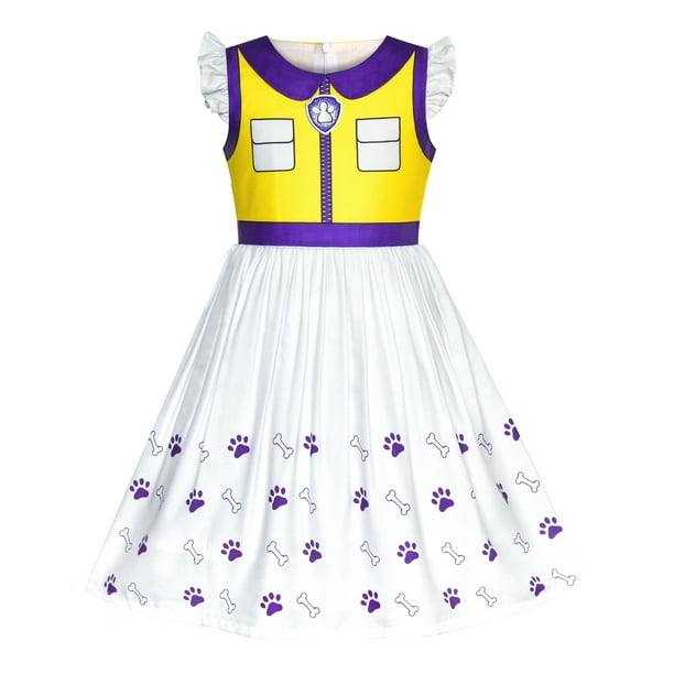 Sunny Fashion Girls Dress Paw Marshall Costume Patrol Halloween Party Size 3-7